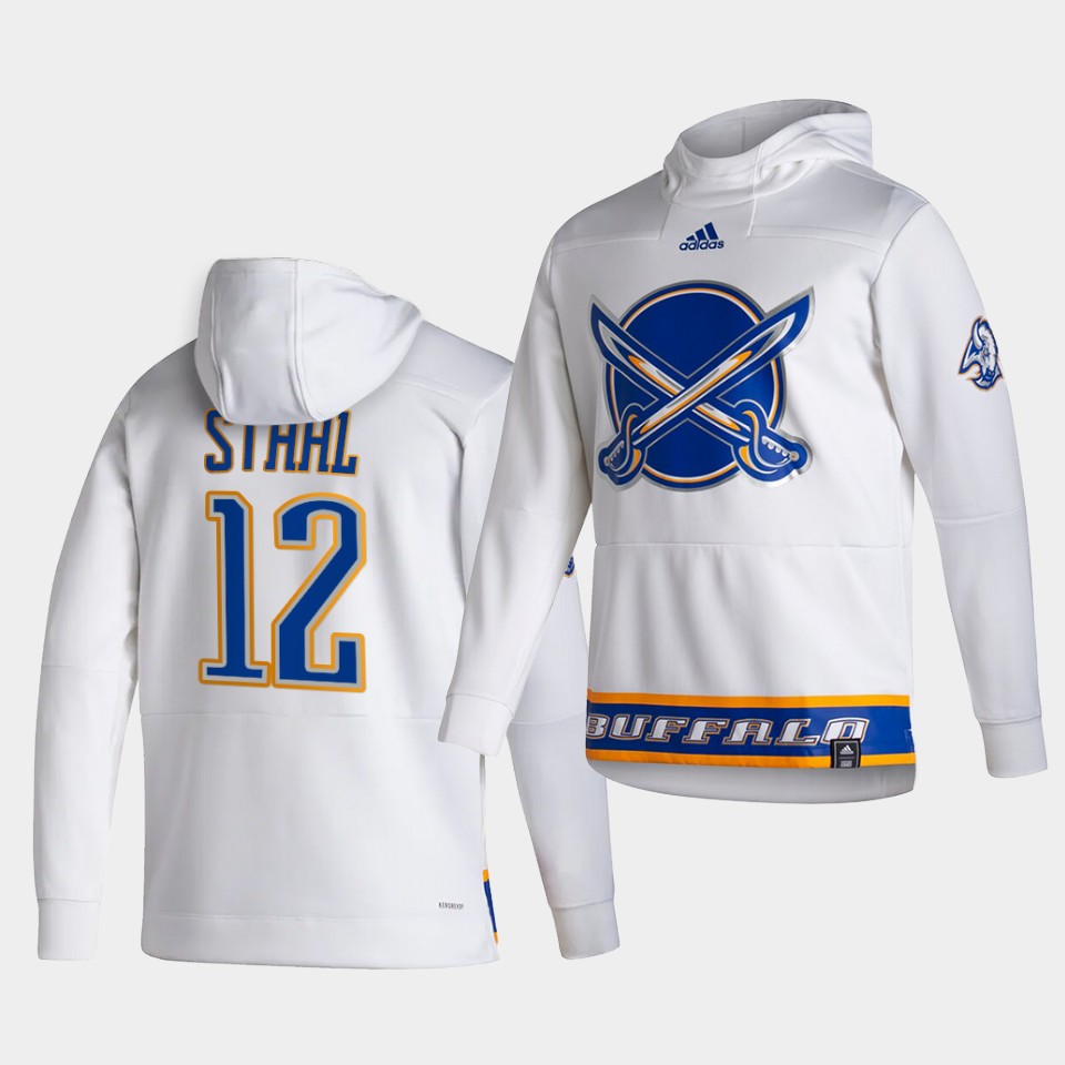 Men Buffalo Sabres #12 Sihhl White NHL 2021 Adidas Pullover Hoodie Jersey->buffalo sabres->NHL Jersey